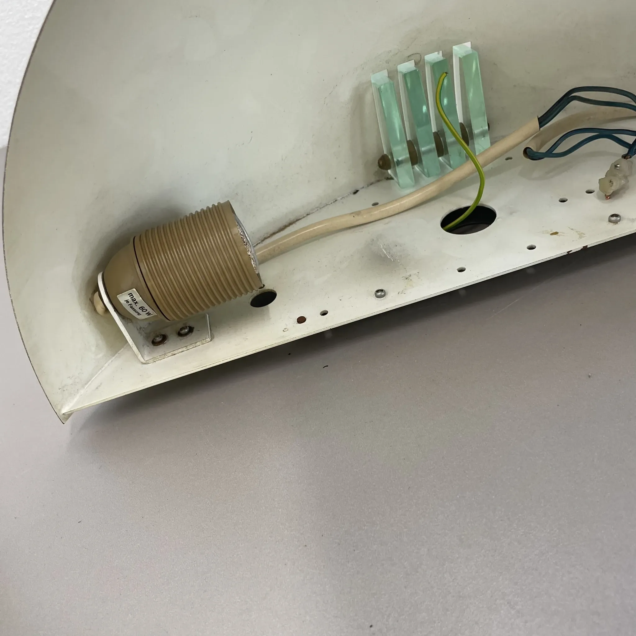Set of two minimalist wall lights in the style of sciolari from baulmann, germany, 1980s