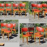Set 6 chairs baumann n°277 years 50