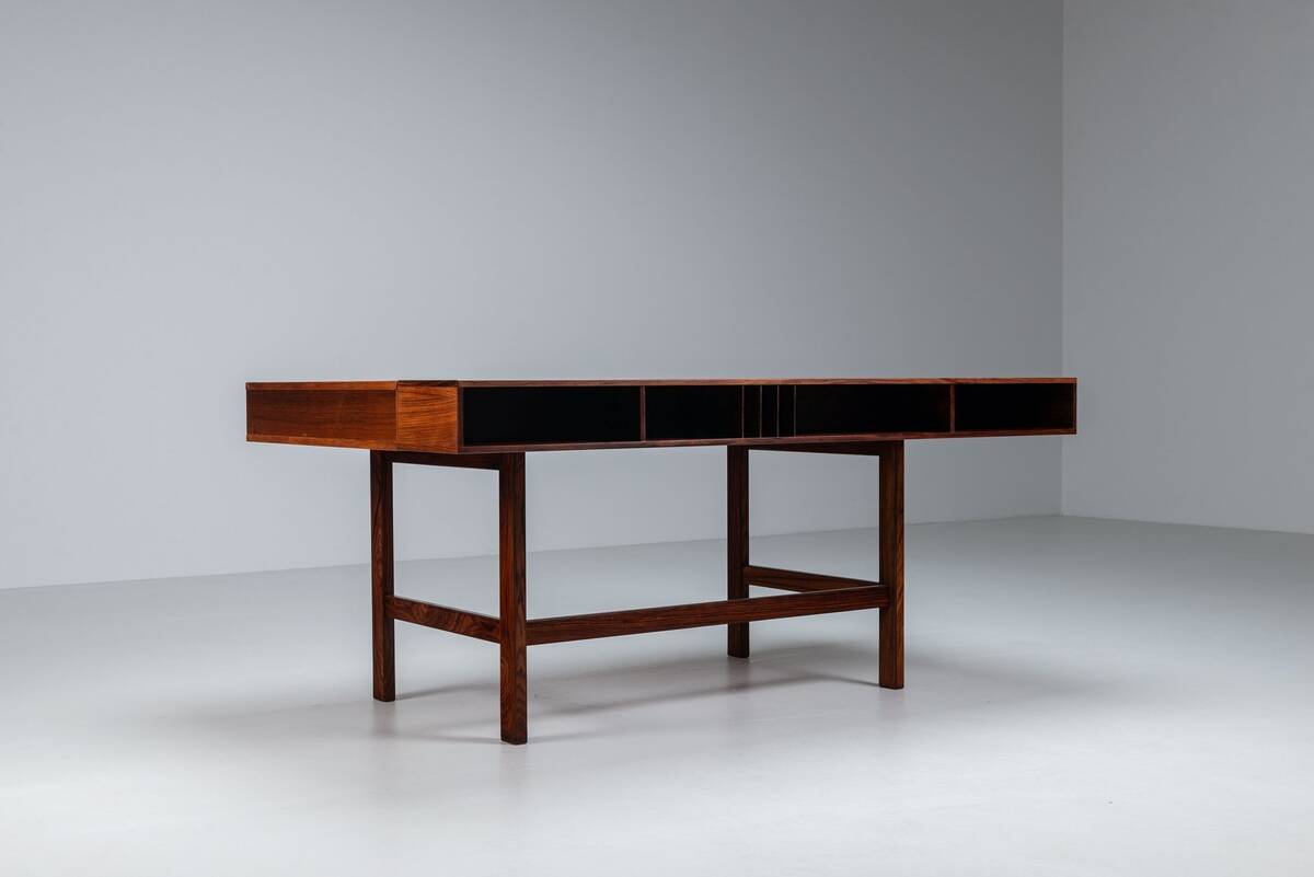Peter Lovig Flip-Top Partners desk rosewood Lovig Denmark 1960