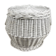 Corbeille à linge ronde shabby années 80
