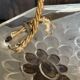 Art Deco glass press basin suspension signed Degue