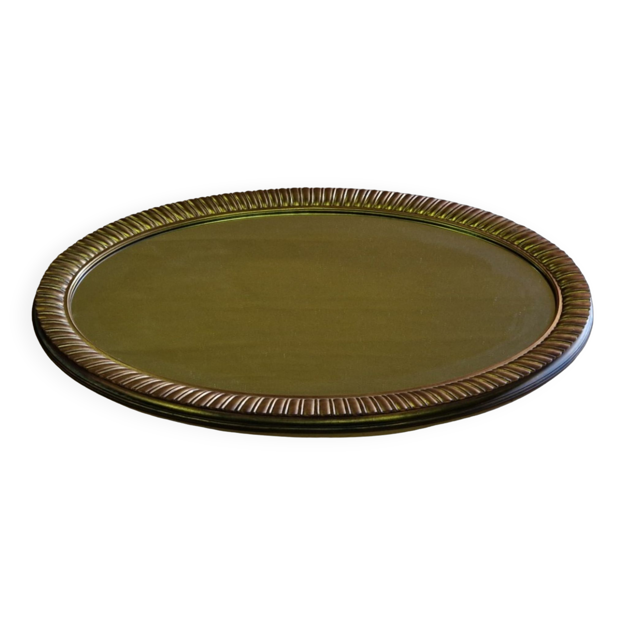 Oval wall mirror, Belgium 1970s
