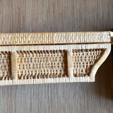Vintage rattan and bamboo shelves