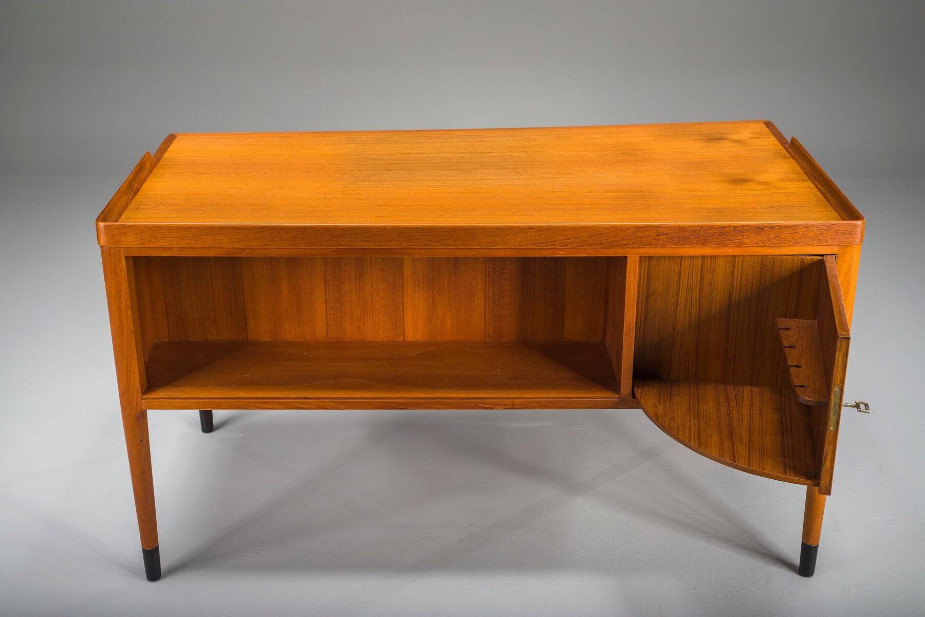 Scandinavian modern teak writing desk attributed to H. Brockmann Petersen for Poul M. Jessen, 1960s