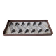 6 porte-couteaux cristal et métal