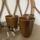 3 Digoin stoneware mugs