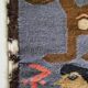 Tapisserie murale péruvienne tissée main, motifs zoomorphes, 120 x 60 cm