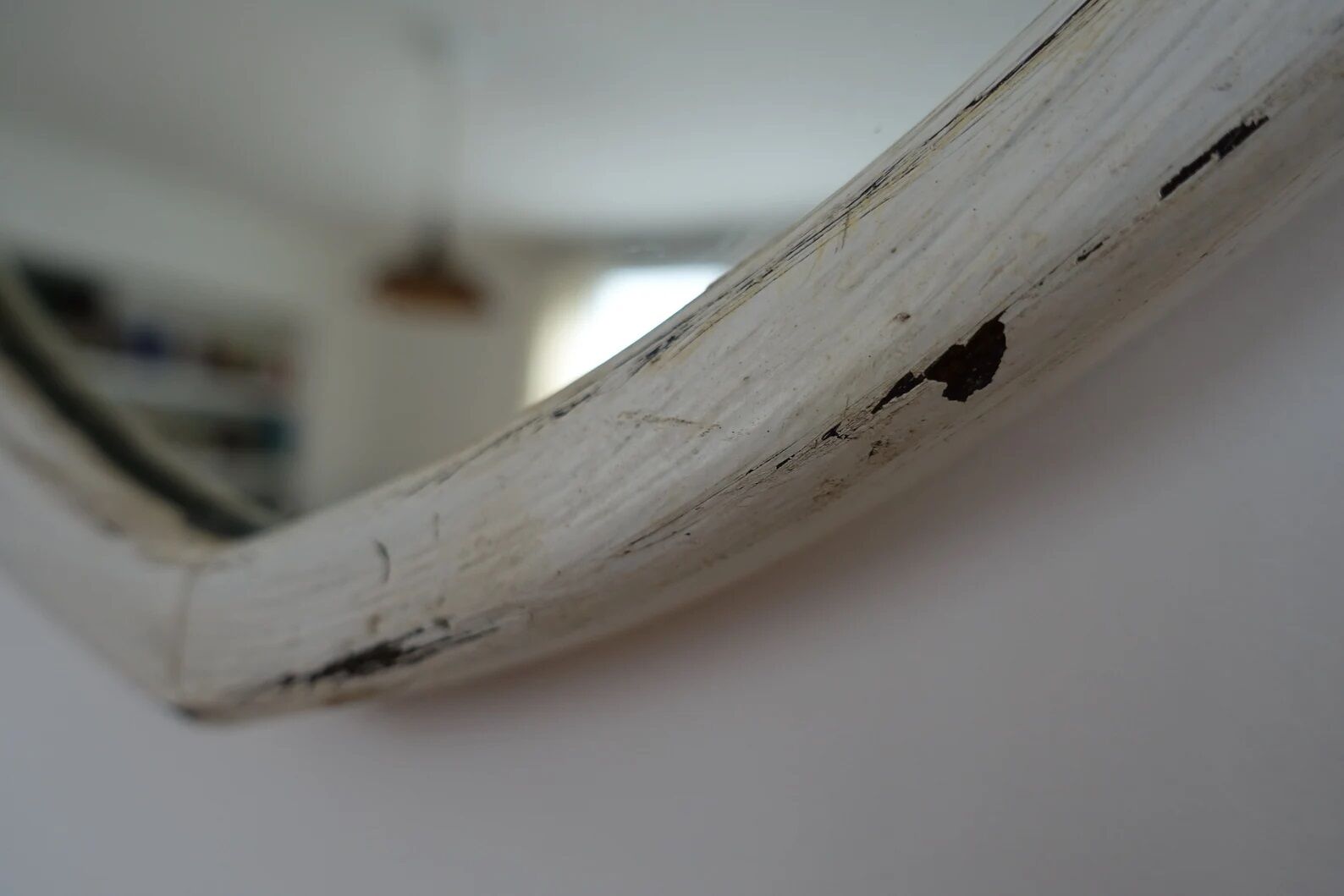 Weathered wooden mirror