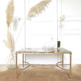Golden and onyx coffee table
