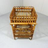 Rattan serving table 1950/60