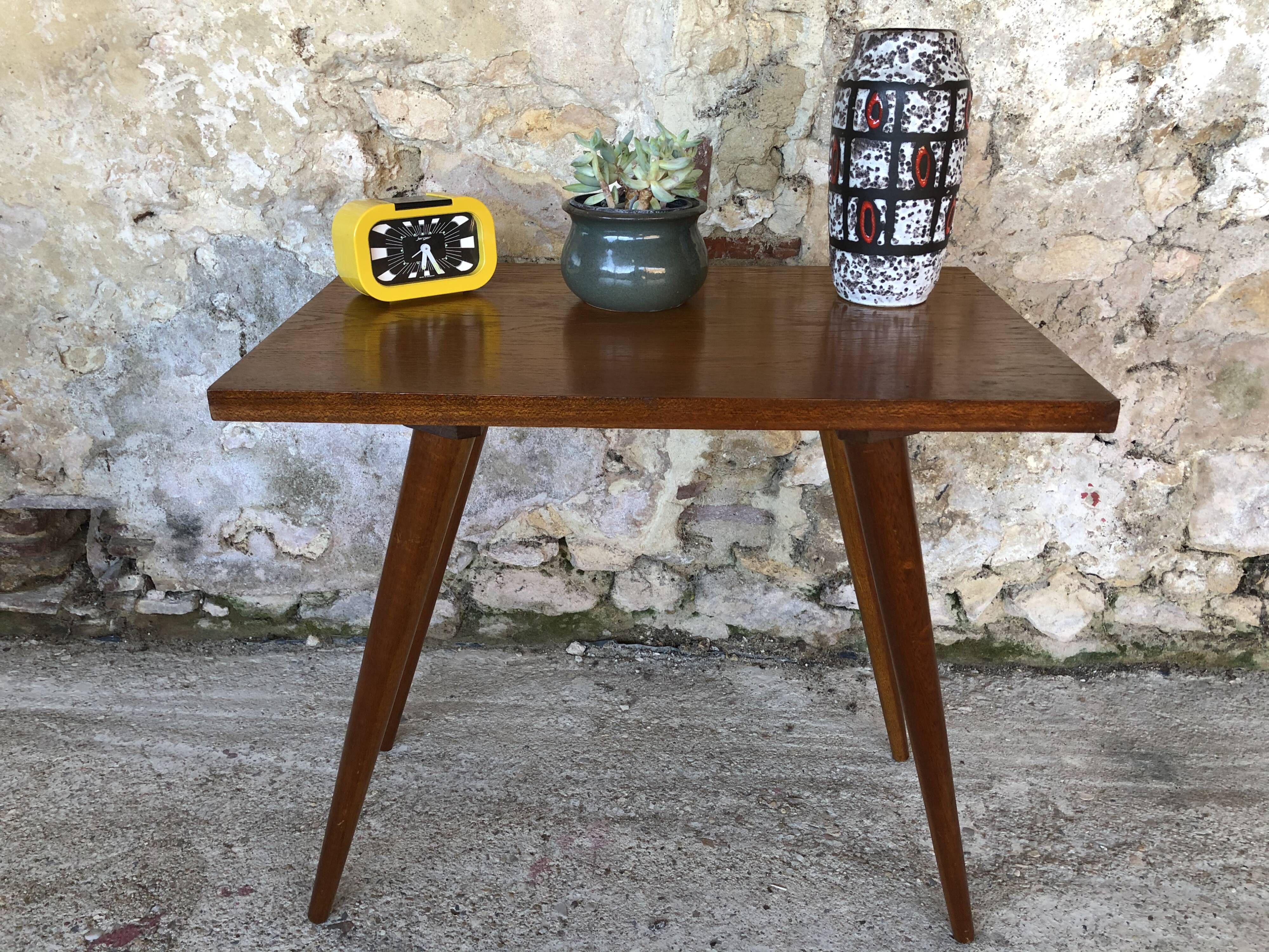Vintage side table, compass feet 50/ 60s