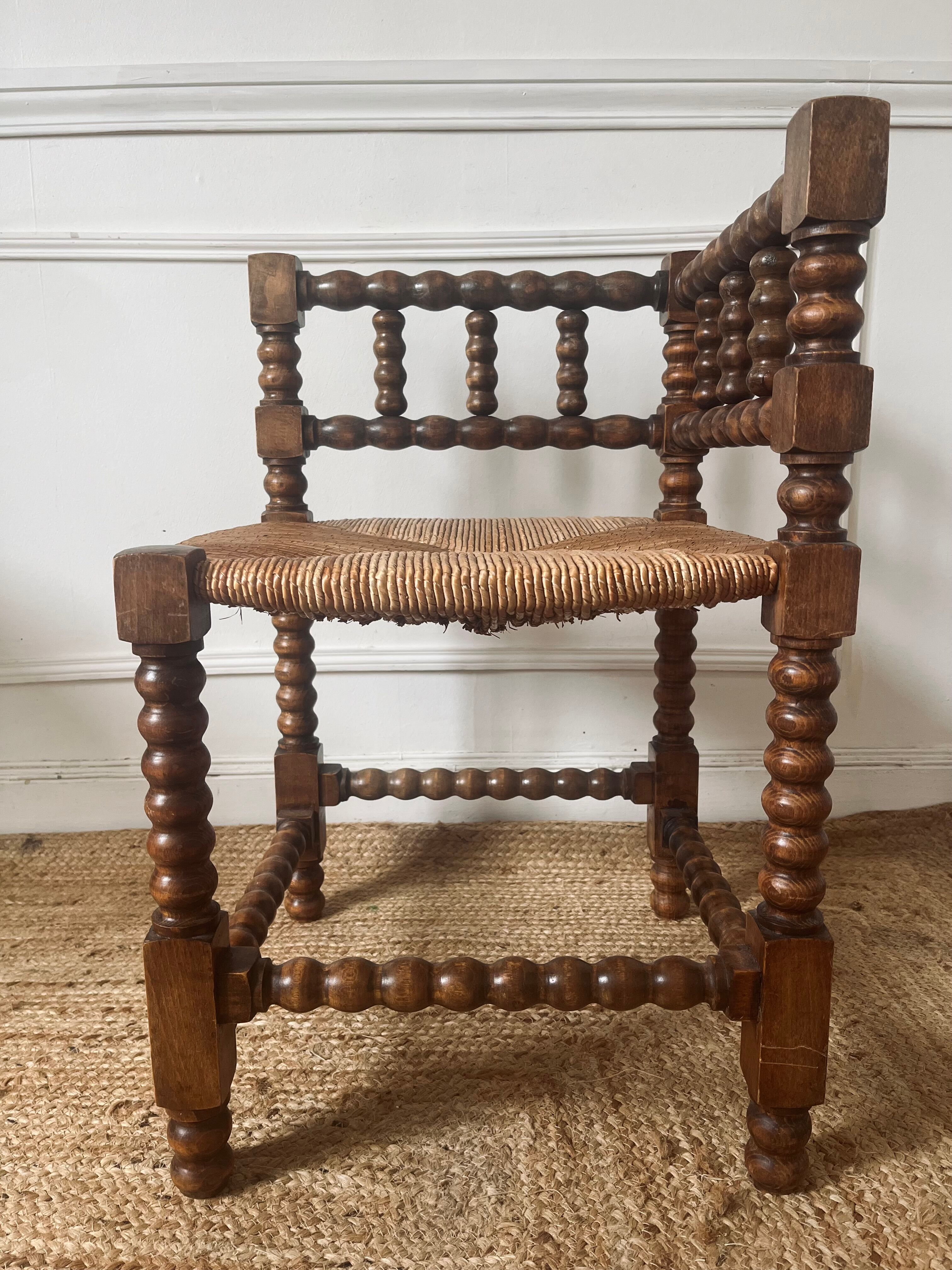 Fireplace bobbin chair