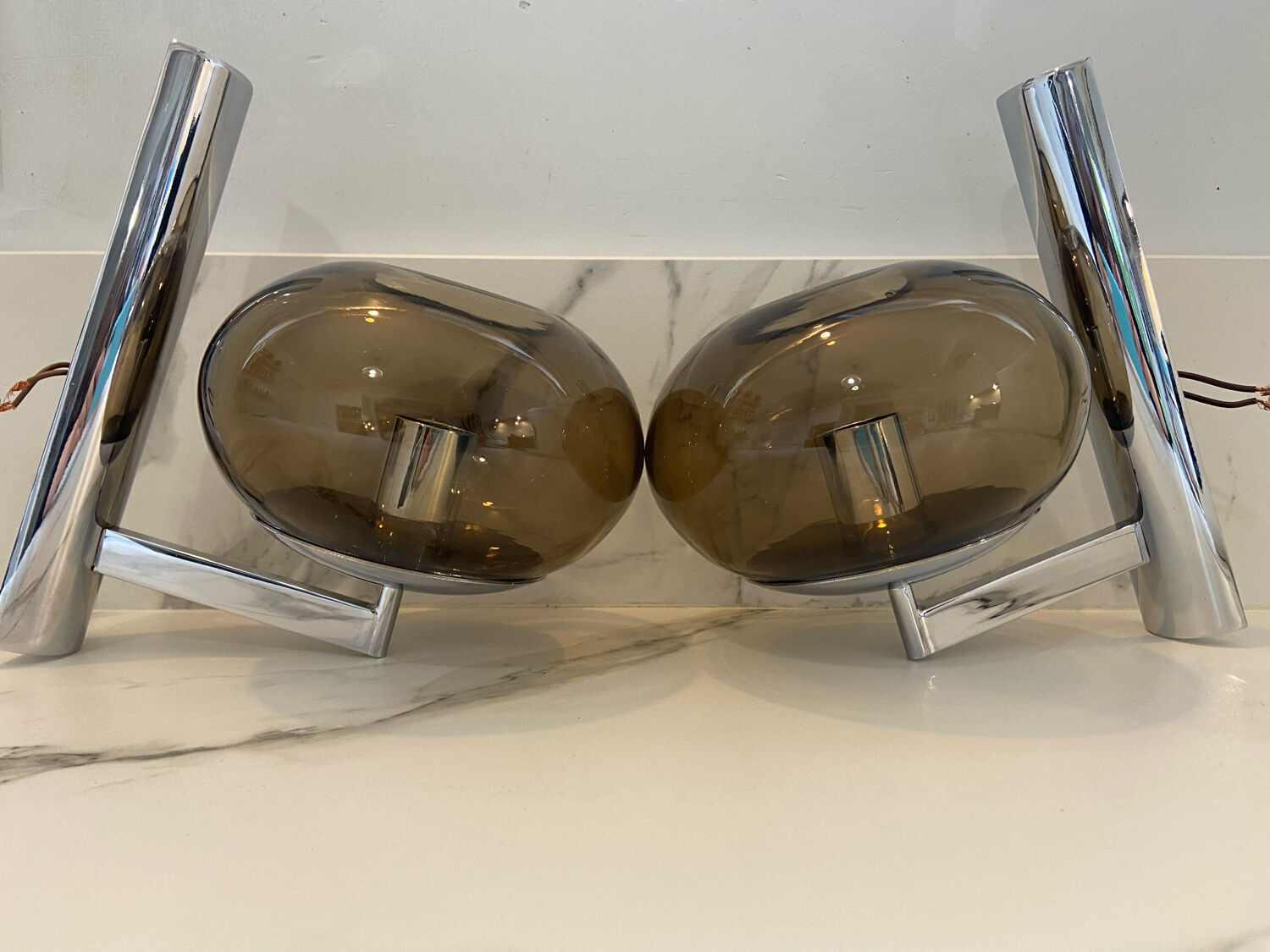 Pair of sciolari wall lamps