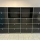 4-Module Bookcase in Chromed Metal and Blue Iron from USM Haller, 1970s