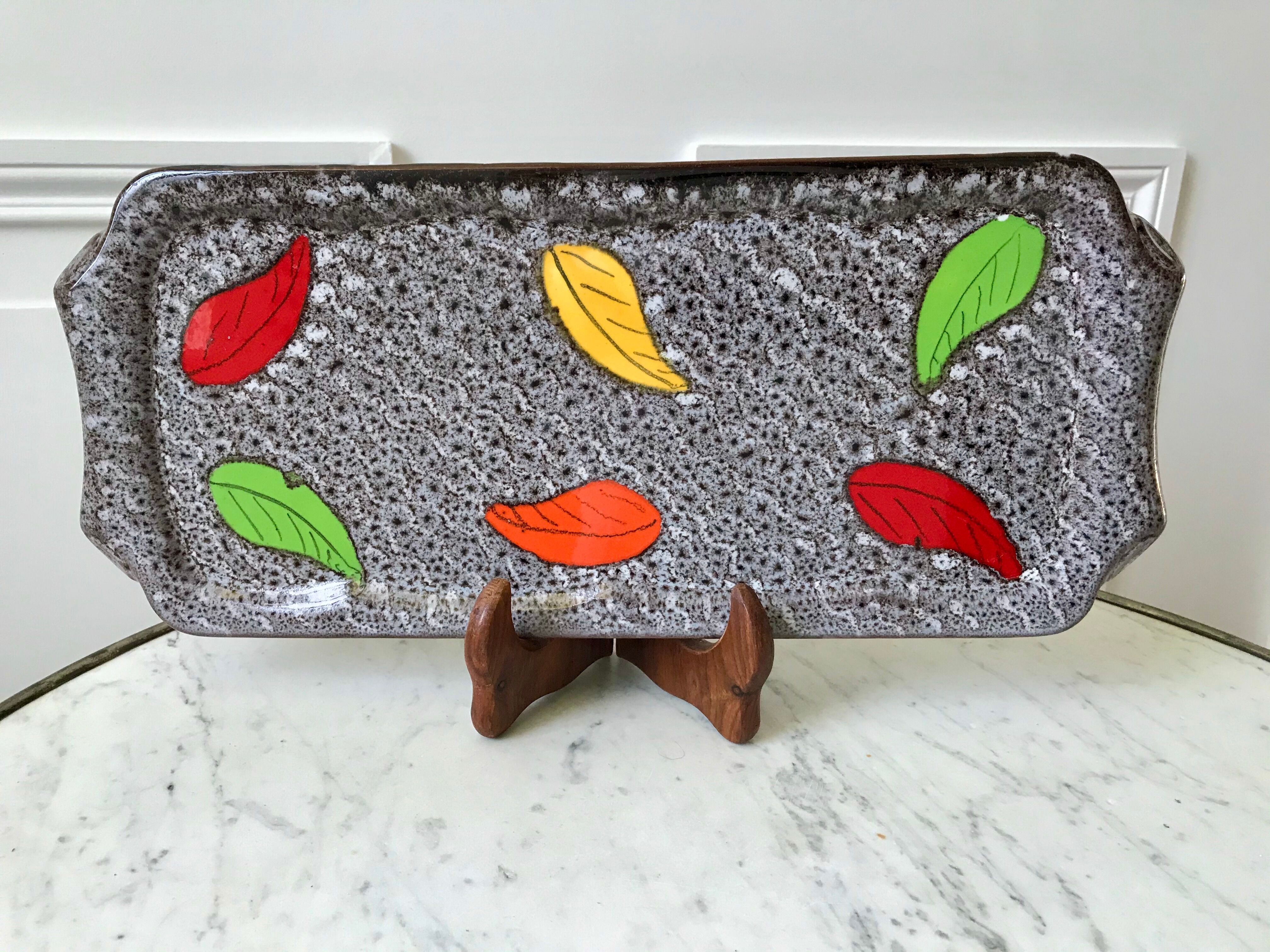 Ceramic cake dish fat lava 70s