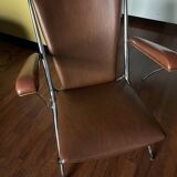 Vintage Skaï/chrome armchair