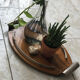 Vintage wood and metal tray for cheeses or decoration