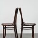 Set of five vintage wooden Cosmos bistro design chairs with stunning detail