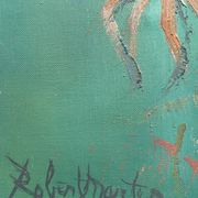 Painting on canvas by Robert Martin, "Flowers", 1975