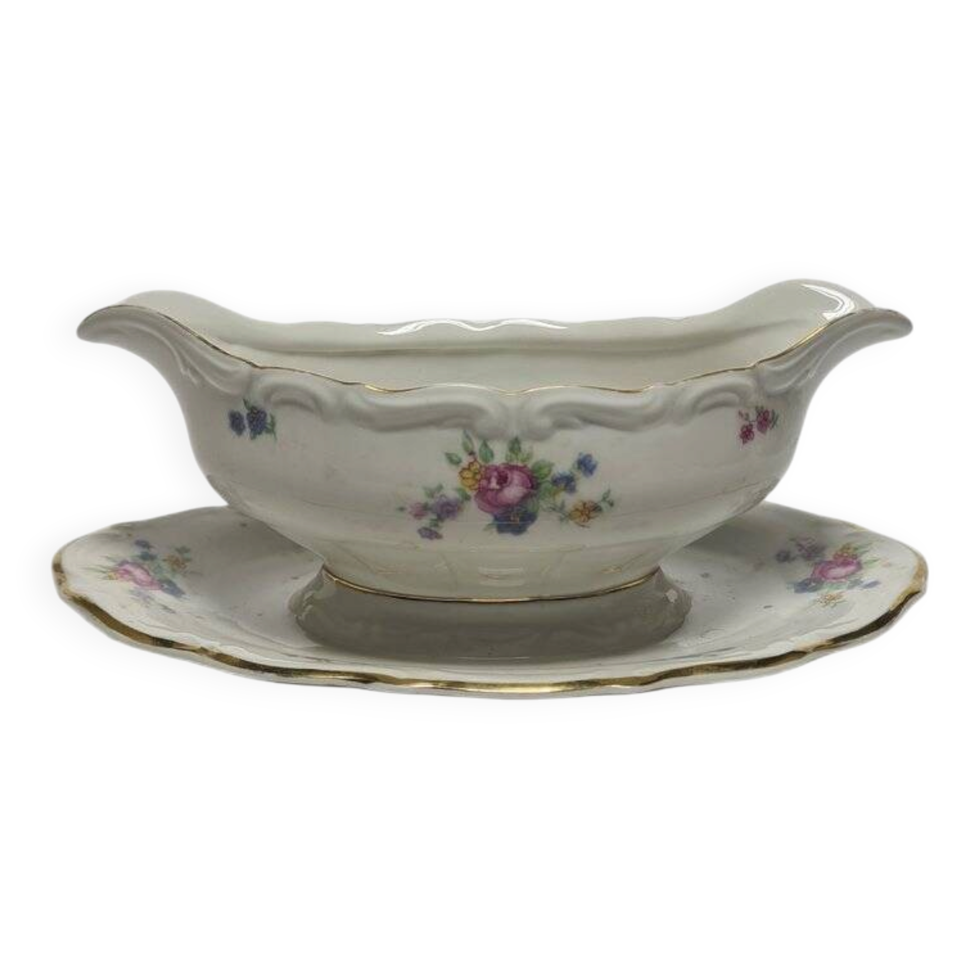 Art Deco gravy boat from Tielsch / Walbrzych, Poland, 1950s