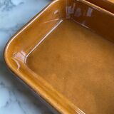 Pair of rectangular enamelled sandstone dishes