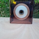 Wall lamp in smoked plexiglas by jocelyne trocmé model "disco"