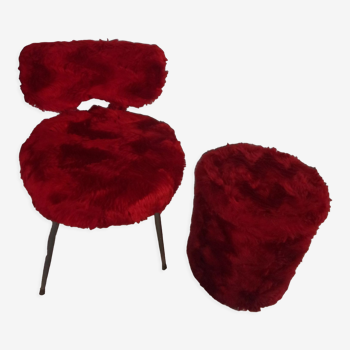 Chair and pouf pelfran