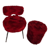 Fauteuil et pouf pelfran