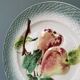 Set of 4 dessert plates in slurry St Amand Hamage