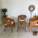 Vintage rattan garden set