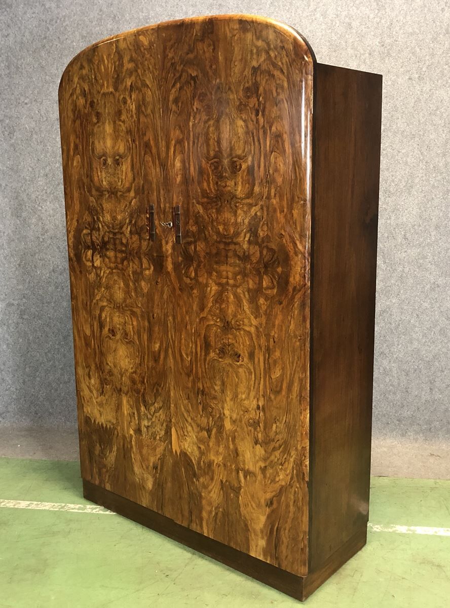 English art deco walnut closet