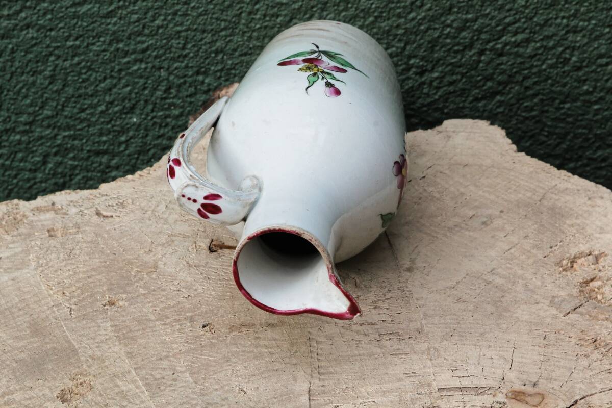 Vinegar burette in Lunéville earthenware, 19th century