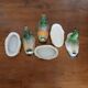 3 earthenware candy jars