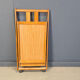 Vintage Italian foldable wooden serving cart, 1980s