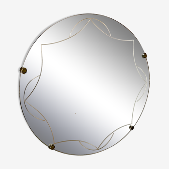 Round art deco mirror