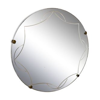 Round art deco mirror