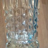 Vase en verre cristal moulé point de diamant