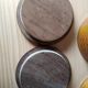 Set of 2 vintage Hornsea Saffron round ceramic tins