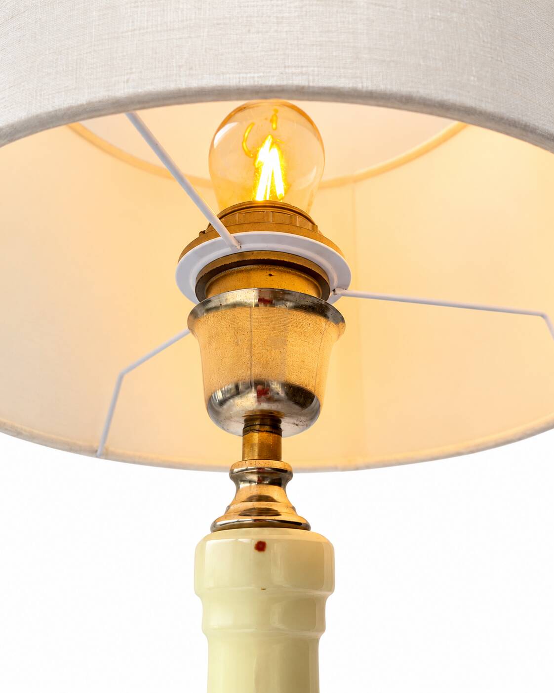 Lampe de table en marbre onyx vintage, années 1960-70