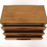 Scandinavian teak chest of drawers, Bröderna Gustavssons, Markaryd, Sweden, 1950