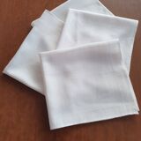 Set of white old napkins