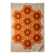 Grand tapis vintage original Flower power