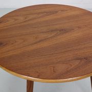 Table basse ronde scandinave en teck moderne, Danemark des années 1960
