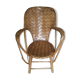 Old chair in braided chestnut