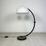 60s vintage black Serpente floor lamp by Elio Martinelli for Martinelli Luce