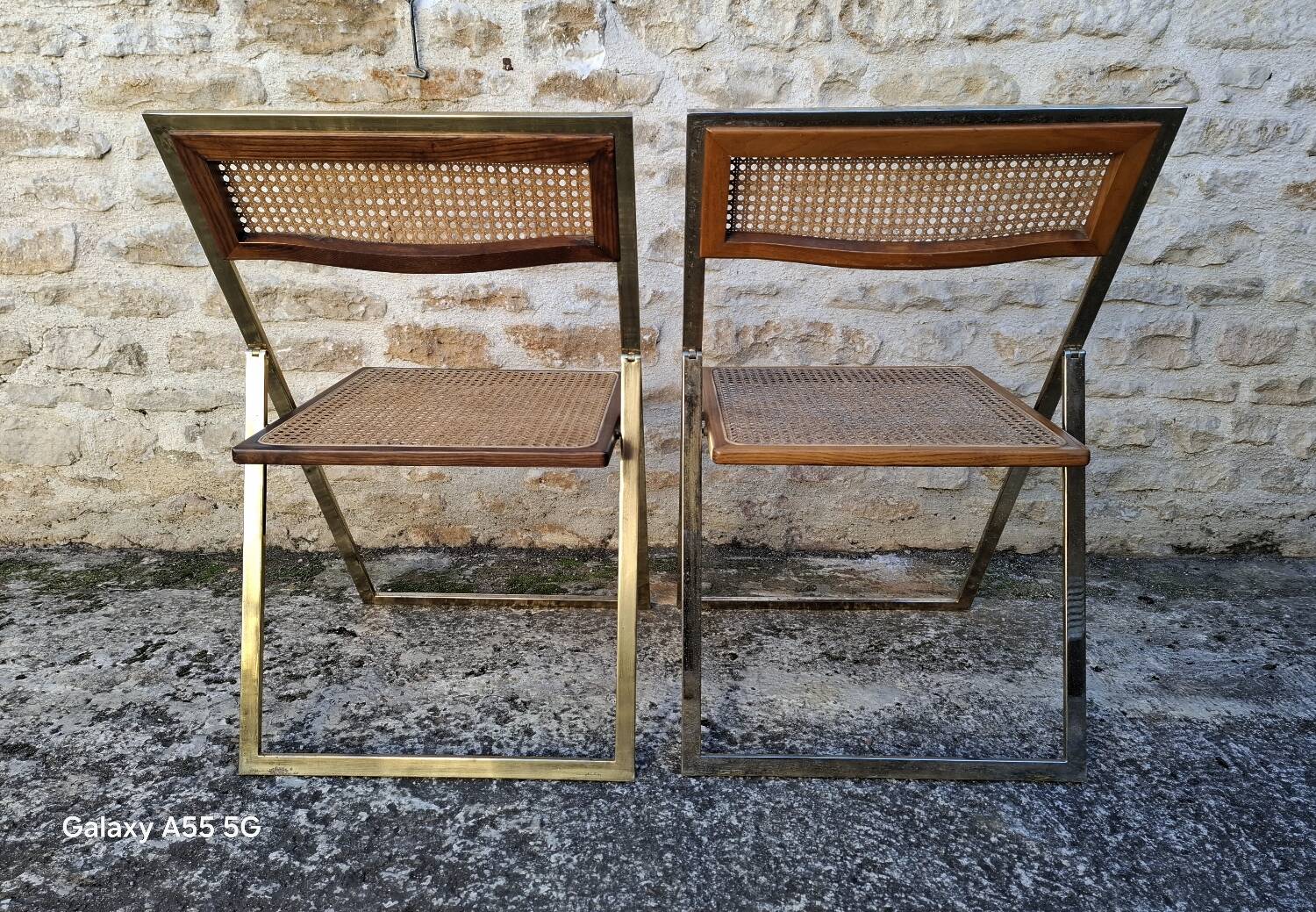 Italian cane folding chairs