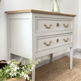 Louis XVI style chest of drawers known as sauteuse