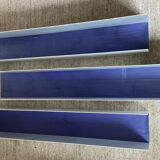 Series 3 contemporary wall-mounted bookcase shelves in aluminum and wood