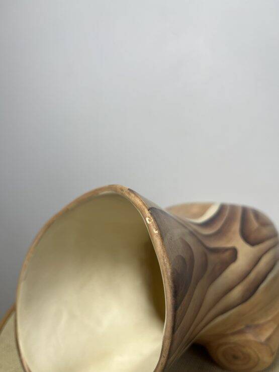 Ceramic vase in wood style by Grandjean Jourdan in Vallauris