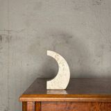 Travertine candle holder